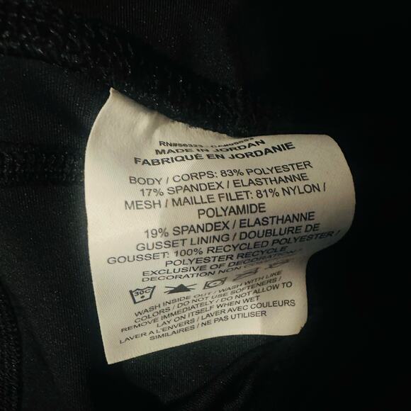 Nike Women's Black Solid Stretch Mid Rise Running Cropped Leggings Medium - Picture 5 of 5